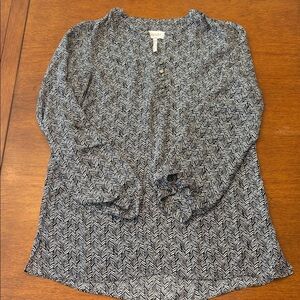 Black and White Chevron Top Size Small Tunic Women's